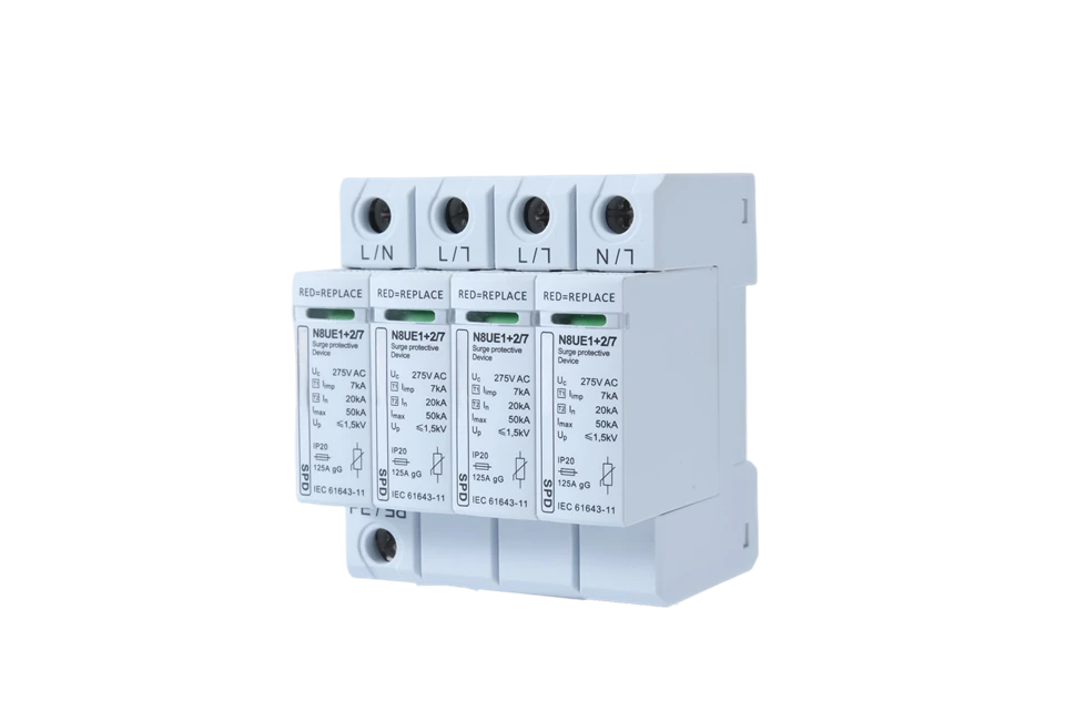 N8UE1+2 Iimp7kA-4P LV সার্কিট ব্রেকার সার্জ প্রোটেক্টর